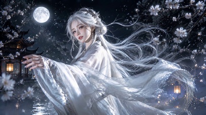 白发美女
