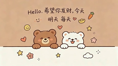 小熊祝你发财