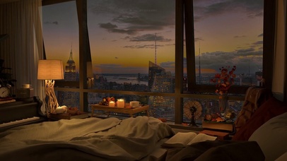 夏日舒适城市房间