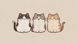 3只可爱的猫咪