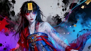 灵瞳红衣少女