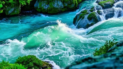 唯美护眼流水4K