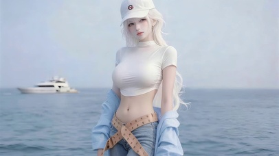海边可爱女孩