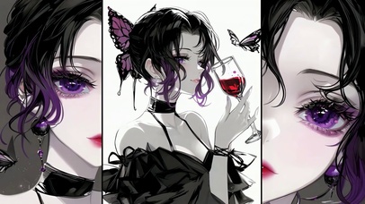 暗黑优雅蝴蝶少女蝴蝶忍