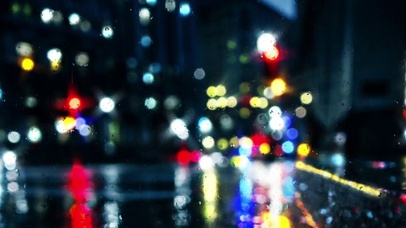 城市雨屏