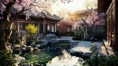 唯美治愈静谧庭院古建