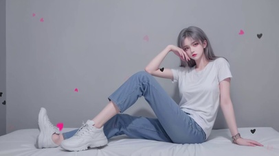 气质绝佳高冷长发女神