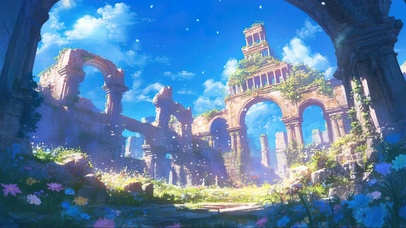 梦幻古罗马建筑遗址