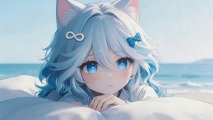 海边可爱女孩