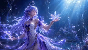 梦幻紫发水晶美少女