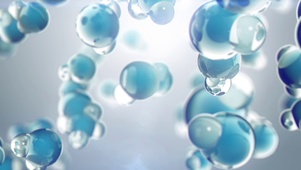 4K 高清 抽象灯光下的水分子