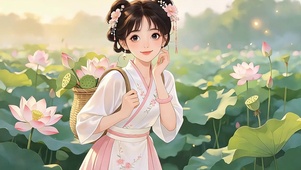 采莲少女