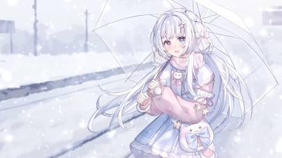 雪中少女