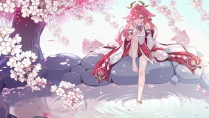 樱花下的八重神子