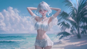 海边美少女