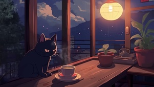 咖啡与猫咪