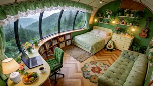 雨景治愈小屋