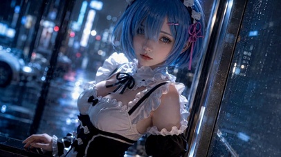 雨夜街头女仆蕾姆