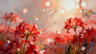 唯美红色彼岸花