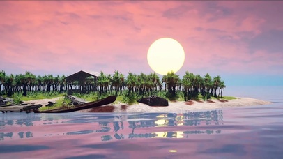 日落在美丽的海岸