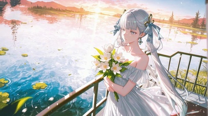 落日里的花漾少女-今汐