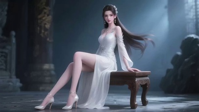 幽静山谷3D动漫长发美女3