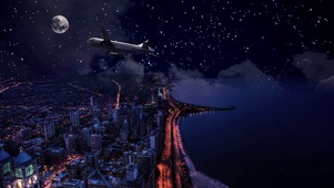 城市星空夜景