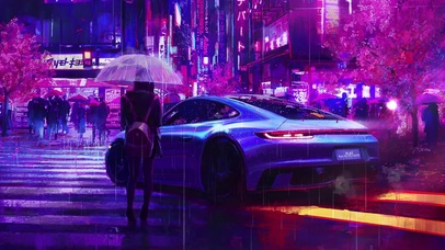 雨中超跑