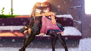 安静雪夜少女