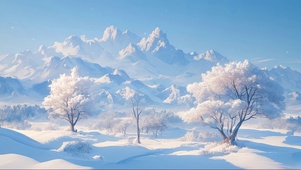 冬日雪原风光