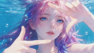 夏日水下女孩