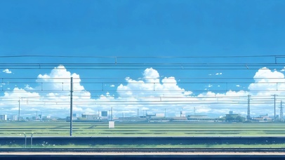 铁路蓝天