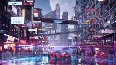 雨天街道