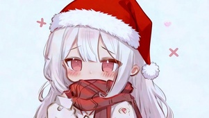 圣诞帽软萌少女
