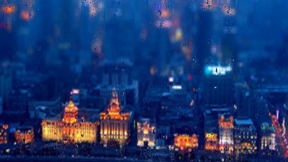 2k雨滴桌面-城市夜景