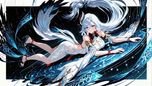 原神申鹤 仙气白发美少女