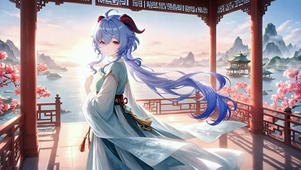 甘雨丨高阁眺海丨