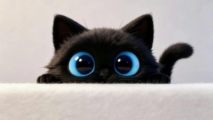 蓝眼黑猫