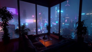 赛博朋克房间