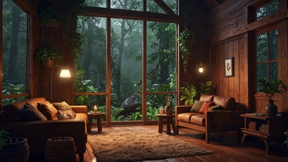 安静屋外潇潇雨