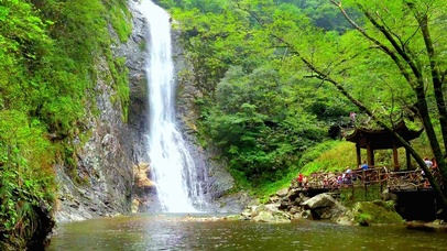 4K唯美山水瀑布