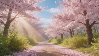樱花树木