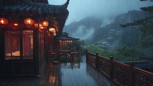 雨夜城镇