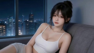 卧室纯欲美女孩