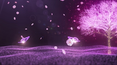 4k唯美浪漫漫天樱花蝴蝶飞舞