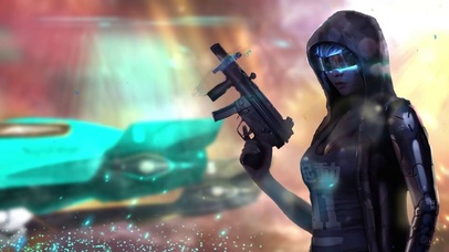 赛博朋克未来女战士