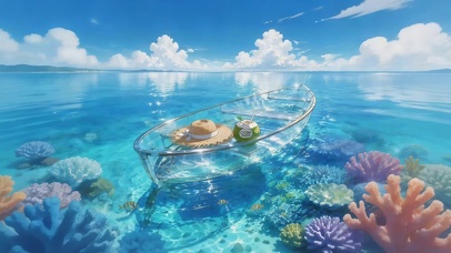 蓝色海洋小船