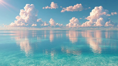 蓝色的海滩