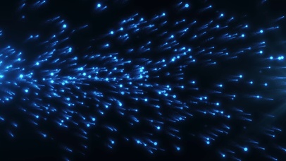 蓝色梦幻发散粒子