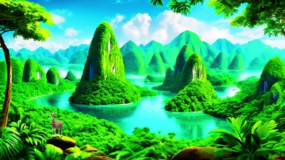 绿色护眼唯美自然风景